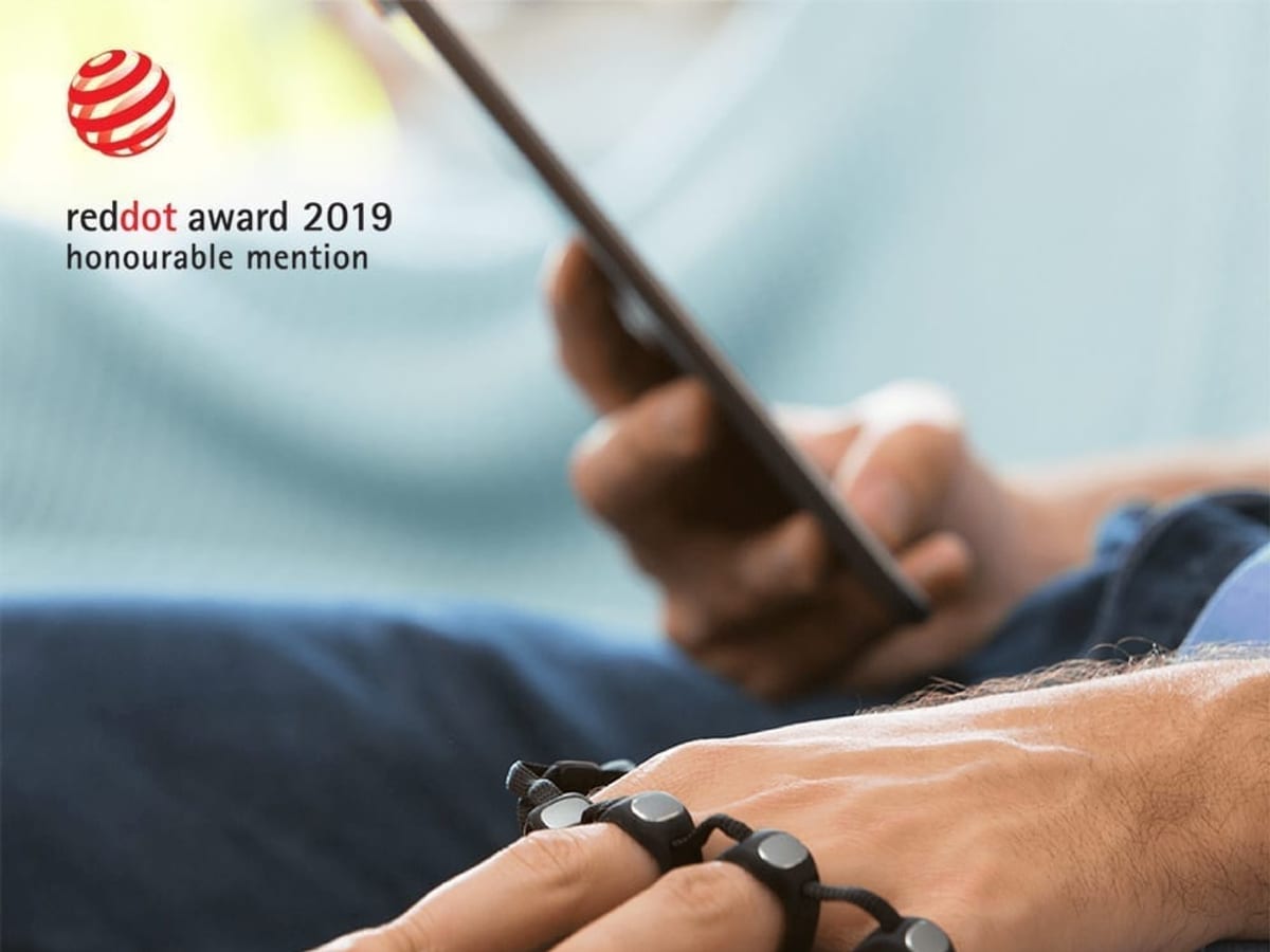 TAP wearable keyboard worn across the fingers of one hand